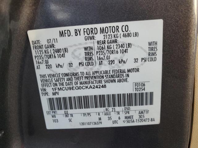 Photo 12 VIN: 1FMCU9EG0CKA24248 - FORD ESCAPE LIM 