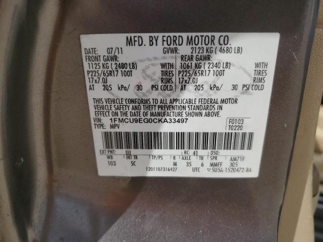 Photo 12 VIN: 1FMCU9EG0CKA33497 - FORD ESCAPE 