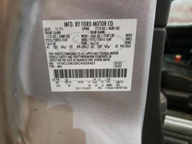 Photo 9 VIN: 1FMCU9EG0CKB25421 - FORD ESCAPE LIM 