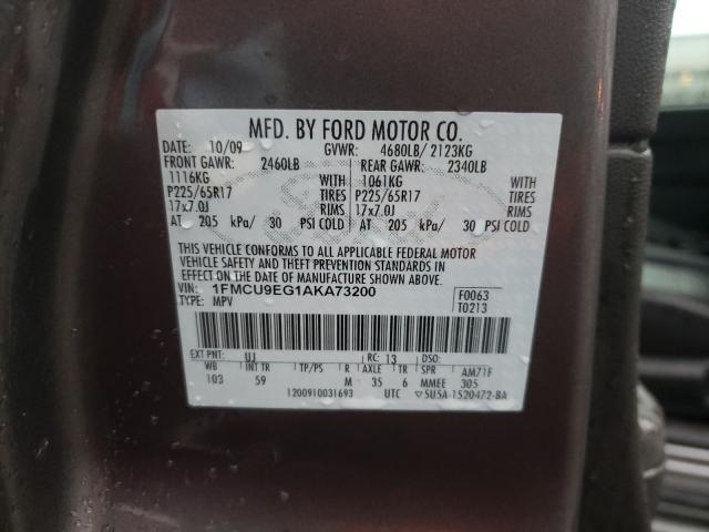 Photo 9 VIN: 1FMCU9EG1AKA73200 - FORD ESCAPE LIM 