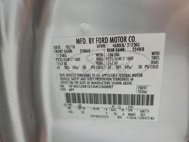 Photo 12 VIN: 1FMCU9EG1AKC60887 - FORD ESCAPE LIM 