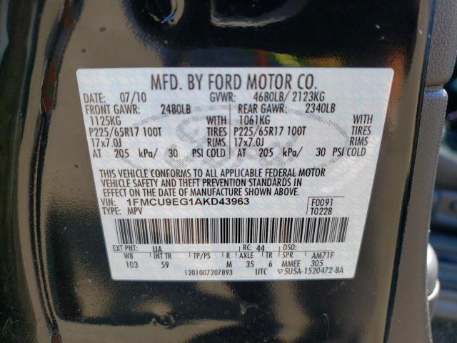 Photo 12 VIN: 1FMCU9EG1AKD43963 - FORD ESCAPE 