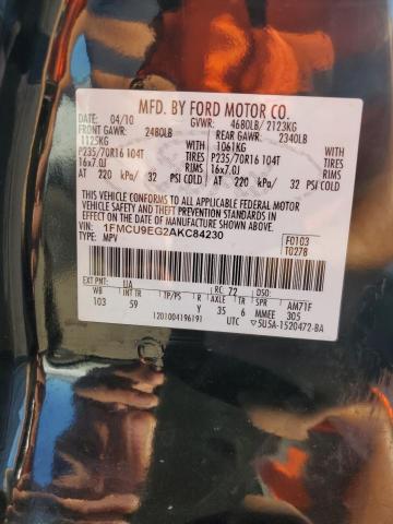 Photo 12 VIN: 1FMCU9EG2AKC84230 - FORD ESCAPE LIM 