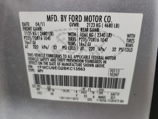 Photo 9 VIN: 1FMCU9EG2BKC13563 - FORD ESCAPE LIM 