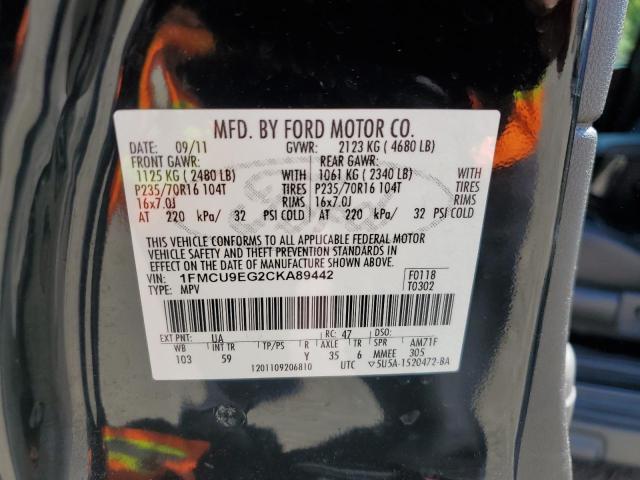 Photo 12 VIN: 1FMCU9EG2CKA89442 - FORD ESCAPE 