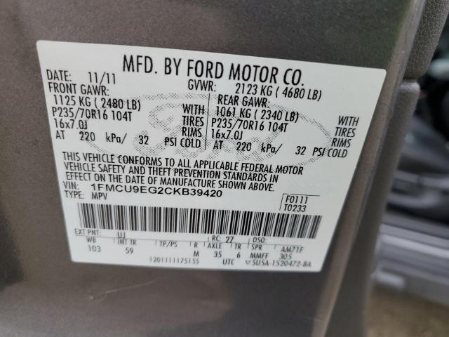 Photo 11 VIN: 1FMCU9EG2CKB39420 - FORD ESCAPE LIM 