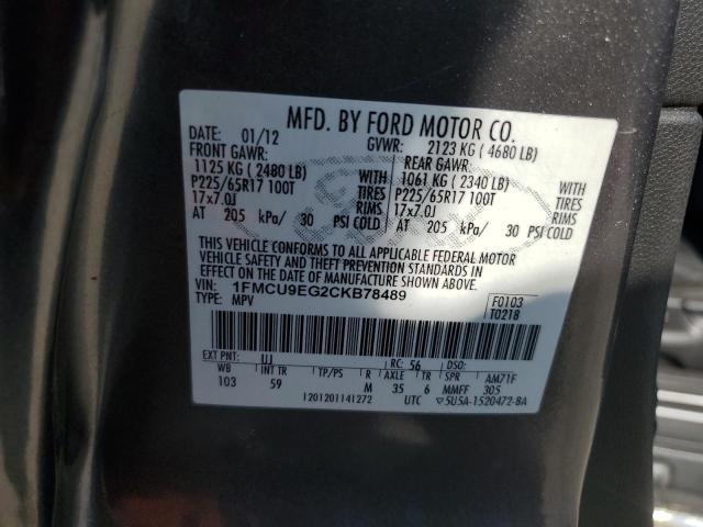 Photo 12 VIN: 1FMCU9EG2CKB78489 - FORD ESCAPE 