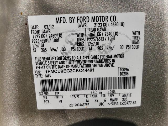 Photo 13 VIN: 1FMCU9EG2CKC44491 - FORD ESCAPE LIM 