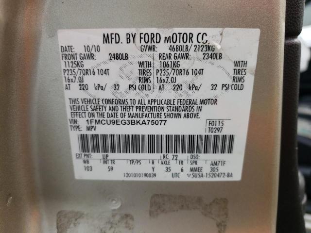 Photo 9 VIN: 1FMCU9EG3BKA75077 - FORD ESCAPE LIM 