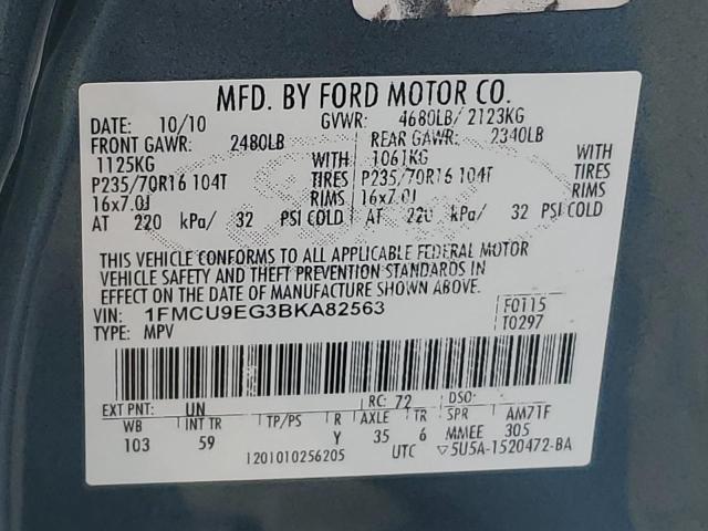 Photo 12 VIN: 1FMCU9EG3BKA82563 - FORD ESCAPE LIM 