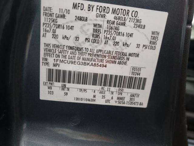 Photo 9 VIN: 1FMCU9EG3BKA85494 - FORD ESCAPE LIM 