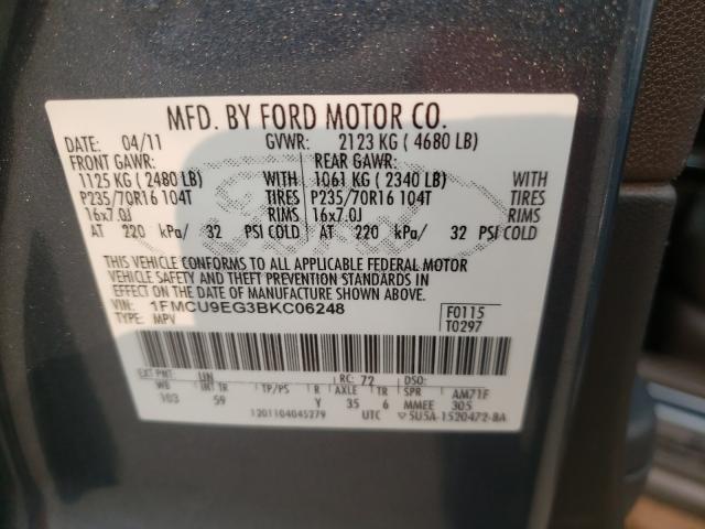 Photo 9 VIN: 1FMCU9EG3BKC06248 - FORD ESCAPE LIM 