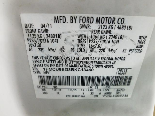 Photo 9 VIN: 1FMCU9EG3BKC13460 - FORD ESCAPE LIM 