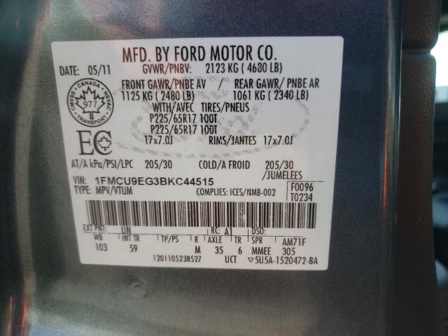 Photo 9 VIN: 1FMCU9EG3BKC44515 - FORD ESCAPE LIM 