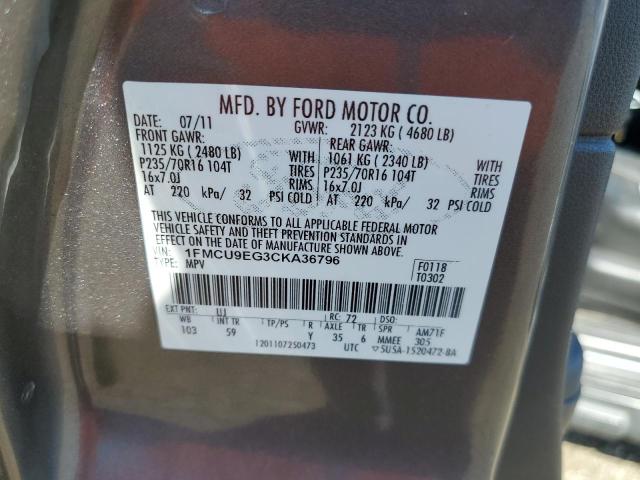 Photo 12 VIN: 1FMCU9EG3CKA36796 - FORD ESCAPE LIM 