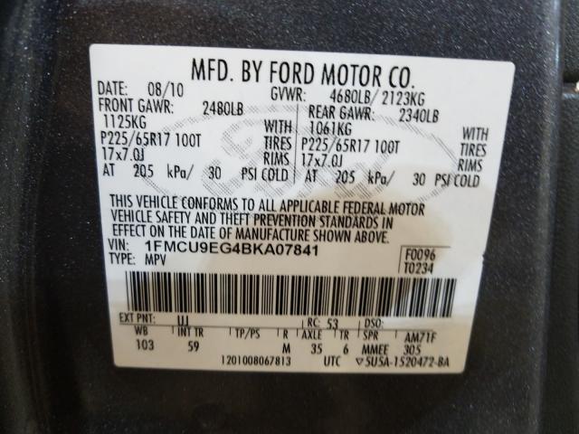 Photo 9 VIN: 1FMCU9EG4BKA07841 - FORD ESCAPE LIM 