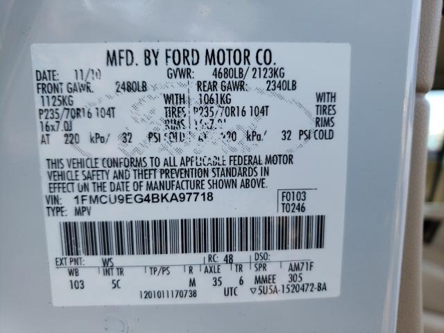 Photo 9 VIN: 1FMCU9EG4BKA97718 - FORD ESCAPE LIM 