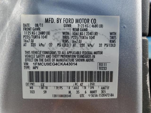 Photo 12 VIN: 1FMCU9EG4CKA43014 - FORD ESCAPE LIM 