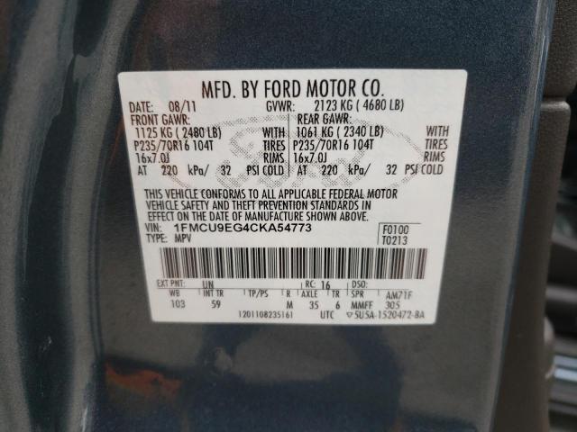 Photo 9 VIN: 1FMCU9EG4CKA54773 - FORD ESCAPE LIM 