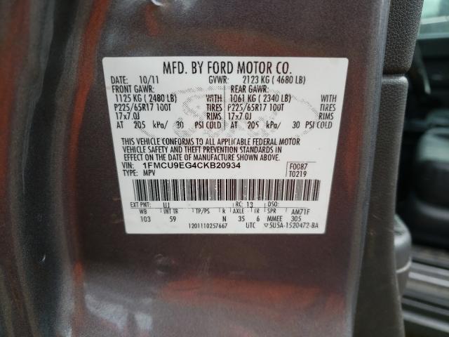 Photo 9 VIN: 1FMCU9EG4CKB20934 - FORD ESCAPE LIM 