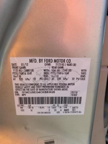 Photo 13 VIN: 1FMCU9EG4CKB83628 - FORD ESCAPE LIM 