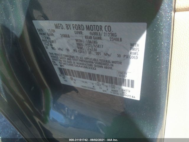 Photo 8 VIN: 1FMCU9EG5AKB63322 - FORD ESCAPE 