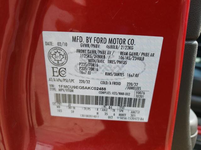 Photo 9 VIN: 1FMCU9EG5AKC02488 - FORD ESCAPE LIM 