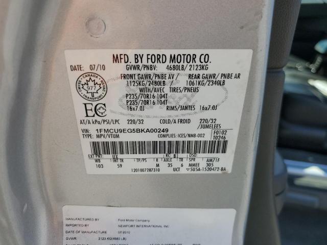 Photo 9 VIN: 1FMCU9EG5BKA00249 - FORD ESCAPE LIM 