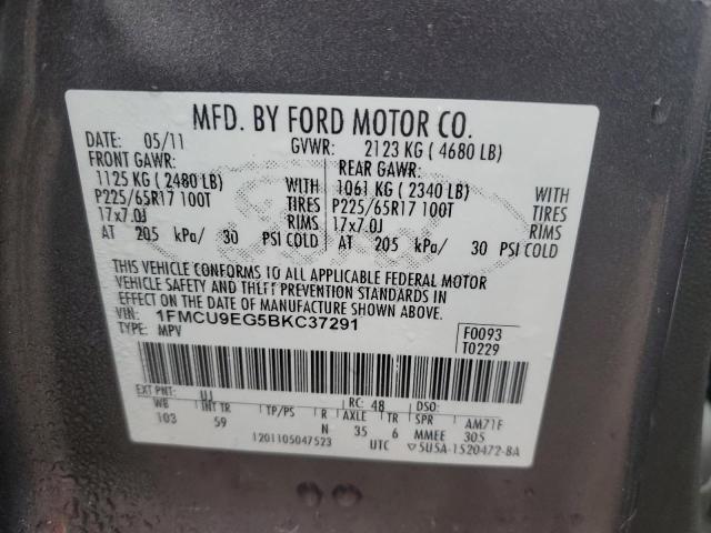 Photo 12 VIN: 1FMCU9EG5BKC37291 - FORD ESCAPE LIM 