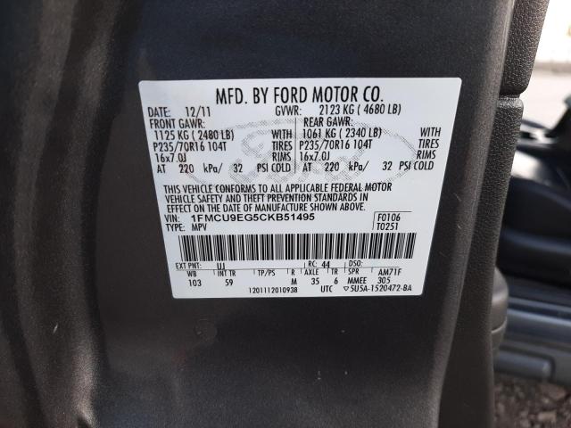 Photo 11 VIN: 1FMCU9EG5CKB51495 - FORD ESCAPE LIM 