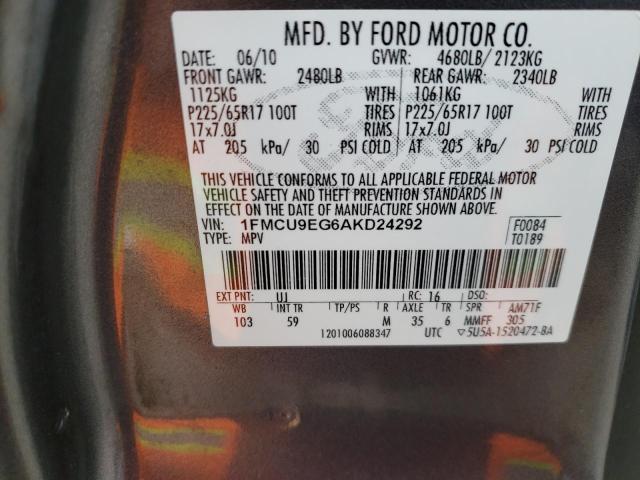 Photo 9 VIN: 1FMCU9EG6AKD24292 - FORD ESCAPE LIM 