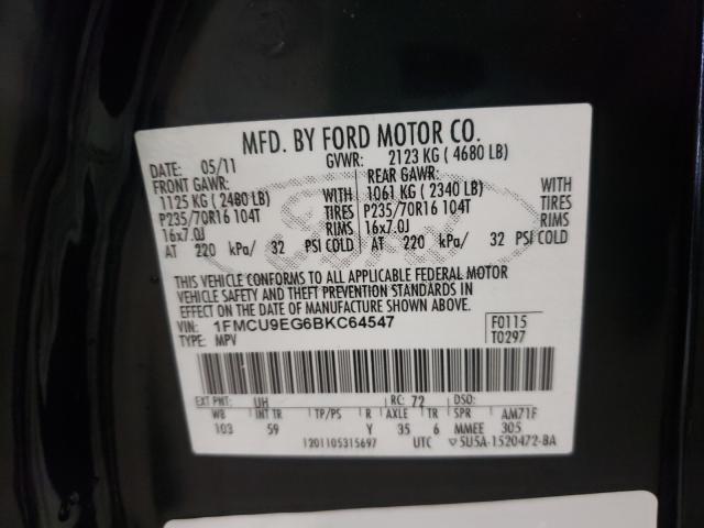 Photo 9 VIN: 1FMCU9EG6BKC64547 - FORD ESCAPE LIM 