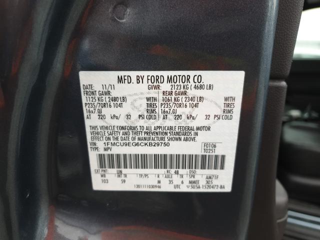 Photo 9 VIN: 1FMCU9EG6CKB29750 - FORD ESCAPE LIM 