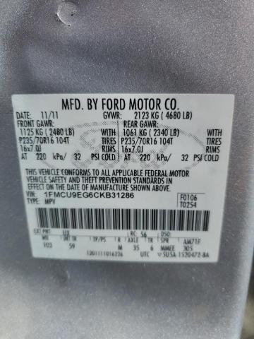 Photo 11 VIN: 1FMCU9EG6CKB31286 - FORD ESCAPE LIM 