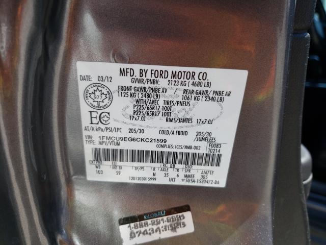 Photo 9 VIN: 1FMCU9EG6CKC21599 - FORD ESCAPE LIM 