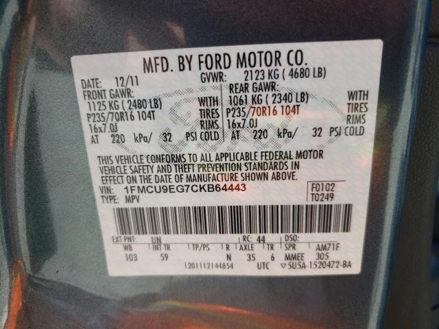 Photo 9 VIN: 1FMCU9EG7CKB64443 - FORD ESCAPE 