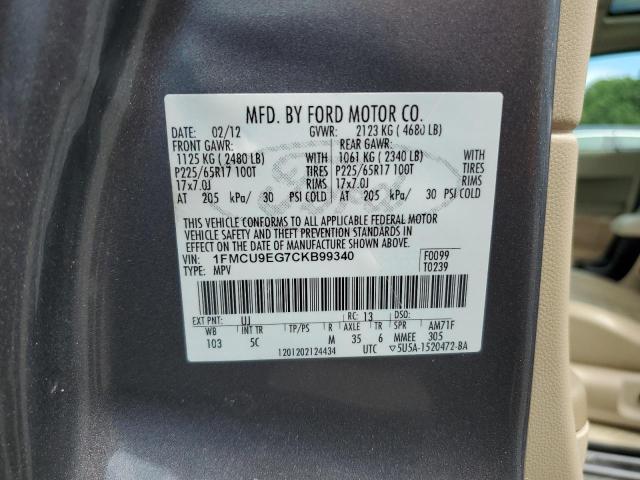 Photo 12 VIN: 1FMCU9EG7CKB99340 - FORD ESCAPE 