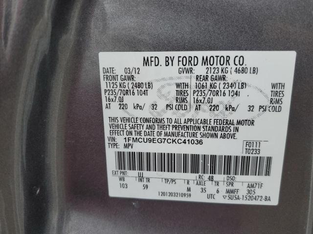 Photo 11 VIN: 1FMCU9EG7CKC41036 - FORD ESCAPE LIM 