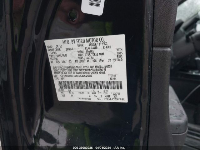 Photo 8 VIN: 1FMCU9EG8BKA52507 - FORD ESCAPE 