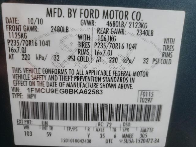 Photo 11 VIN: 1FMCU9EG8BKA62583 - FORD ESCAPE 