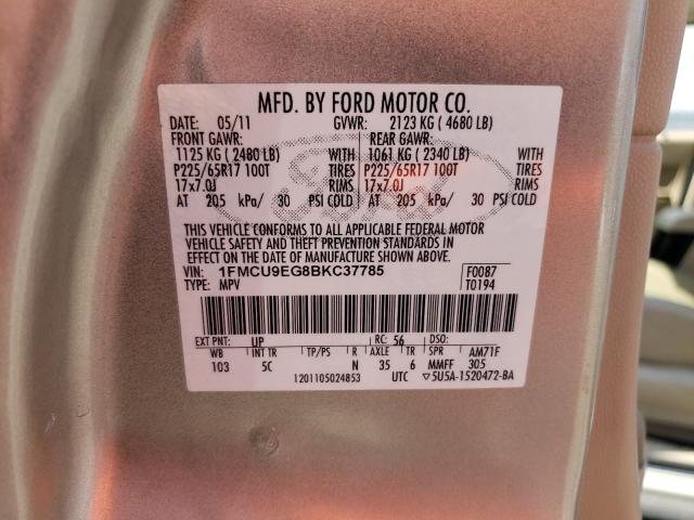 Photo 9 VIN: 1FMCU9EG8BKC37785 - FORD ESCAPE LIM 