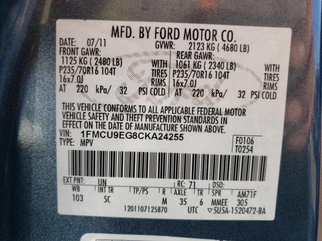 Photo 12 VIN: 1FMCU9EG8CKA24255 - FORD ESCAPE LIM 