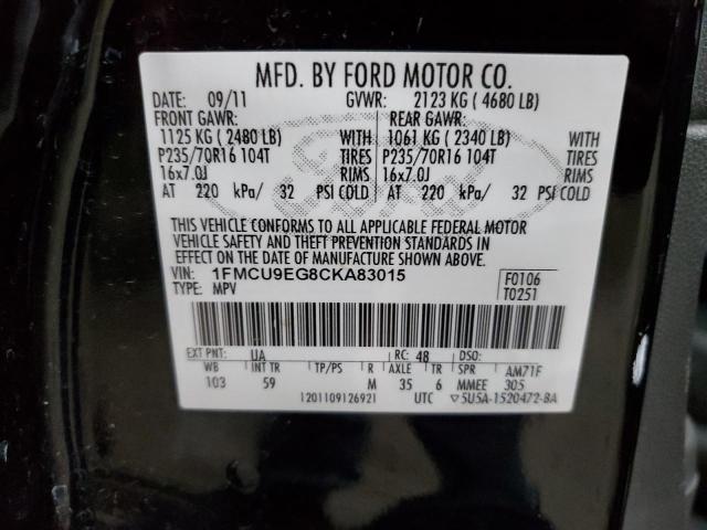 Photo 12 VIN: 1FMCU9EG8CKA83015 - FORD ESCAPE 