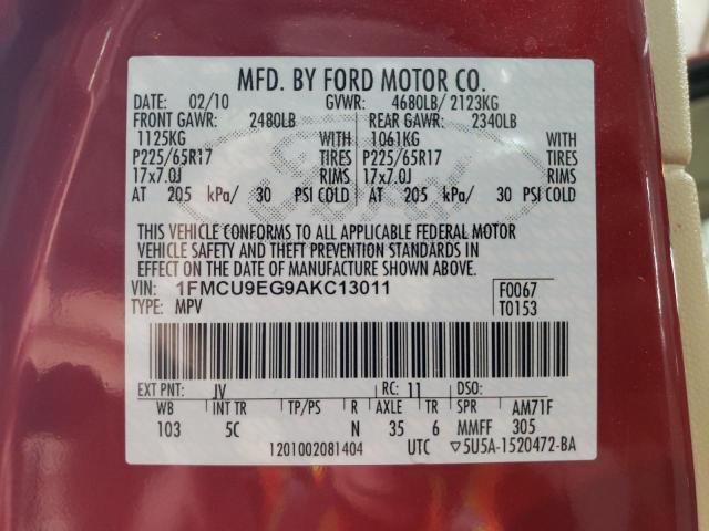 Photo 12 VIN: 1FMCU9EG9AKC13011 - FORD ESCAPE LIM 