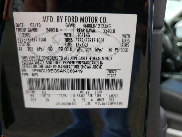 Photo 9 VIN: 1FMCU9EG9AKC66419 - FORD ESCAPE LIM 