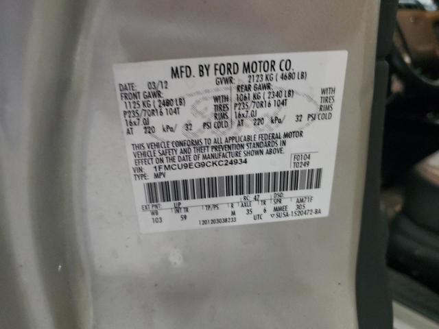 Photo 12 VIN: 1FMCU9EG9CKC24934 - FORD ESCAPE 