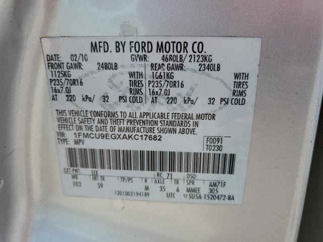 Photo 12 VIN: 1FMCU9EGXAKC17682 - FORD ESCAPE LIM 