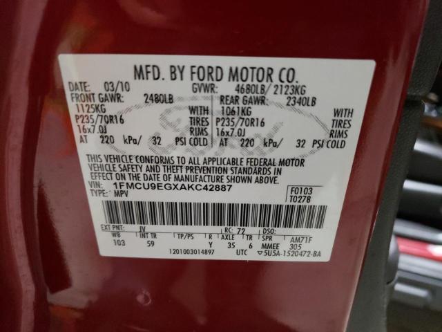 Photo 11 VIN: 1FMCU9EGXAKC42887 - FORD ESCAPE LIM 