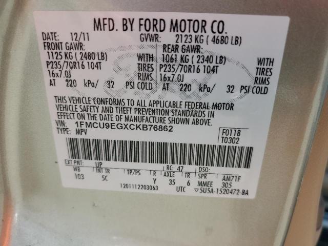 Photo 12 VIN: 1FMCU9EGXCKB76862 - FORD ESCAPE LIM 