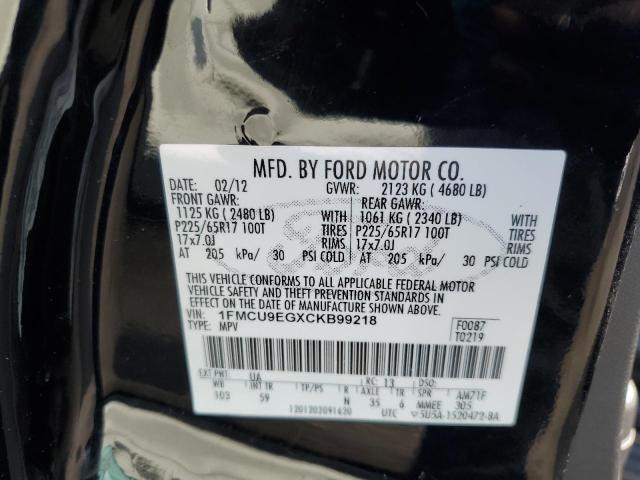 Photo 11 VIN: 1FMCU9EGXCKB99218 - FORD ESCAPE LIM 